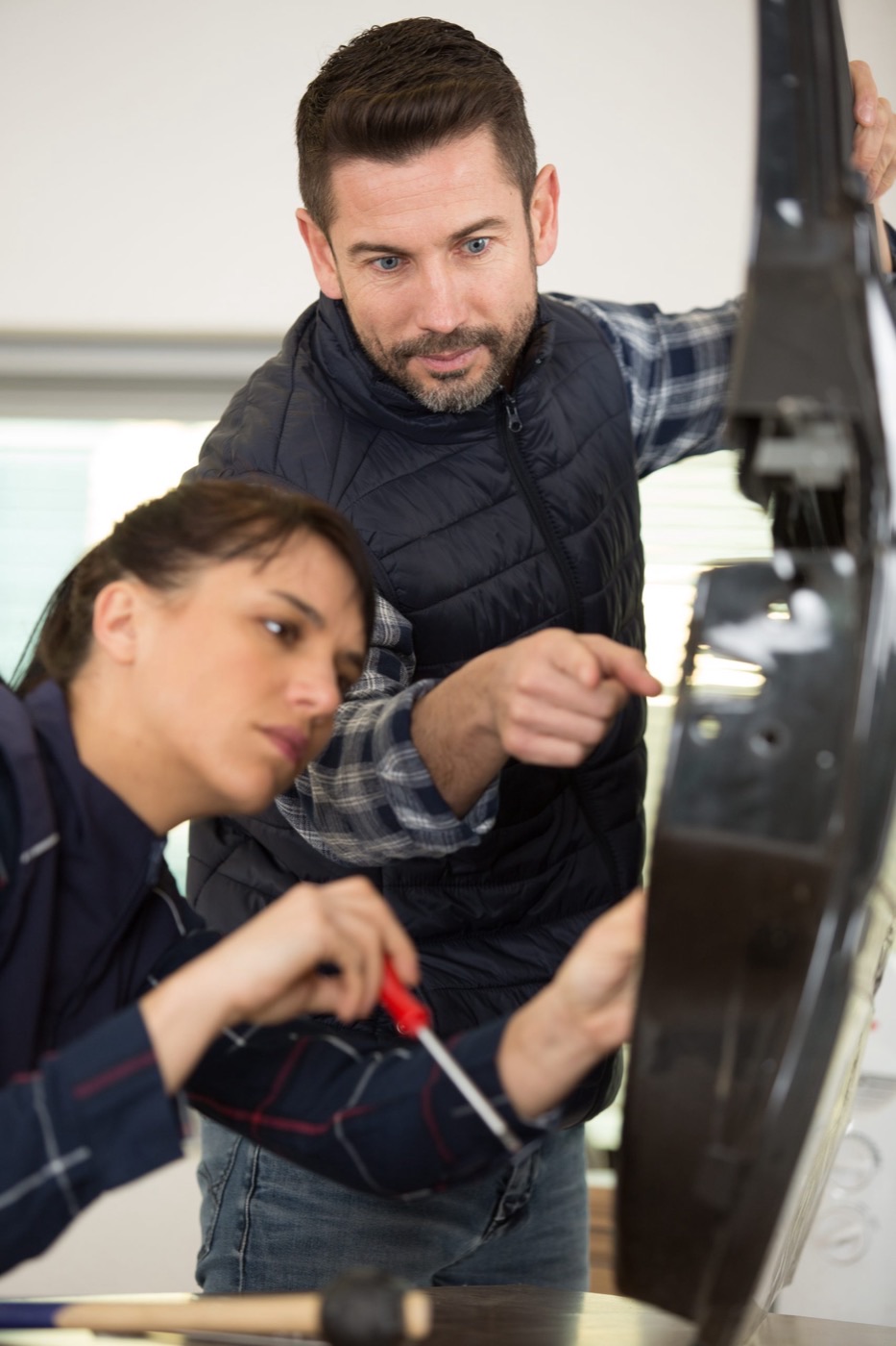 Assessing panel work on a vehicle